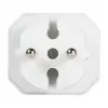 LogiLink LPS218 Euro-Steckdosenadapter mit 2 Steckdosen, Weiß