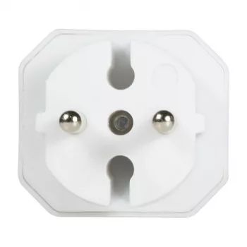 LogiLink LPS218 Euro-Steckdosenadapter mit 2 Steckdosen, Weiß