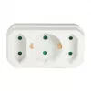 LogiLink LPS221 Schuko auf 2x Euro + 1x Schutzkontakt-Steckdosen-Adapter, Weiß, 16 A, 250 V, 3680 W, Kinderschutz