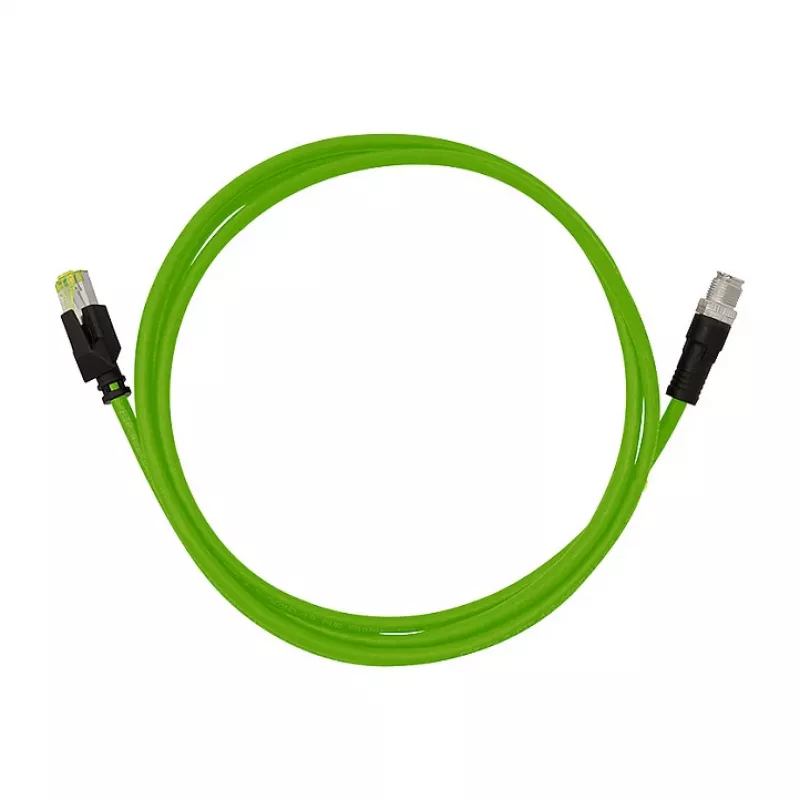 LOGILINK M12 CAT6A Industrie Patchkabel, PUR, M12 X-kodiert auf RJ45, 3 m