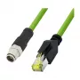 LOGILINK M12 CAT6A Industrie Patchkabel, PUR, M12 X-kodiert auf RJ45, 3 m