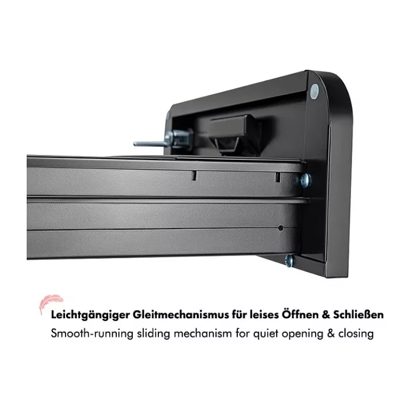 LOGILINK mobiler Aktenschrank, 2 Schubladen mit Schloss, Schwarz