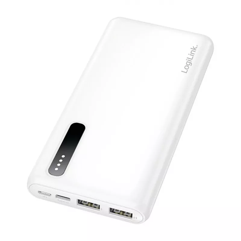 Logilink Mobile Power Bank, LiPo, 8000 mAh, Weiß
