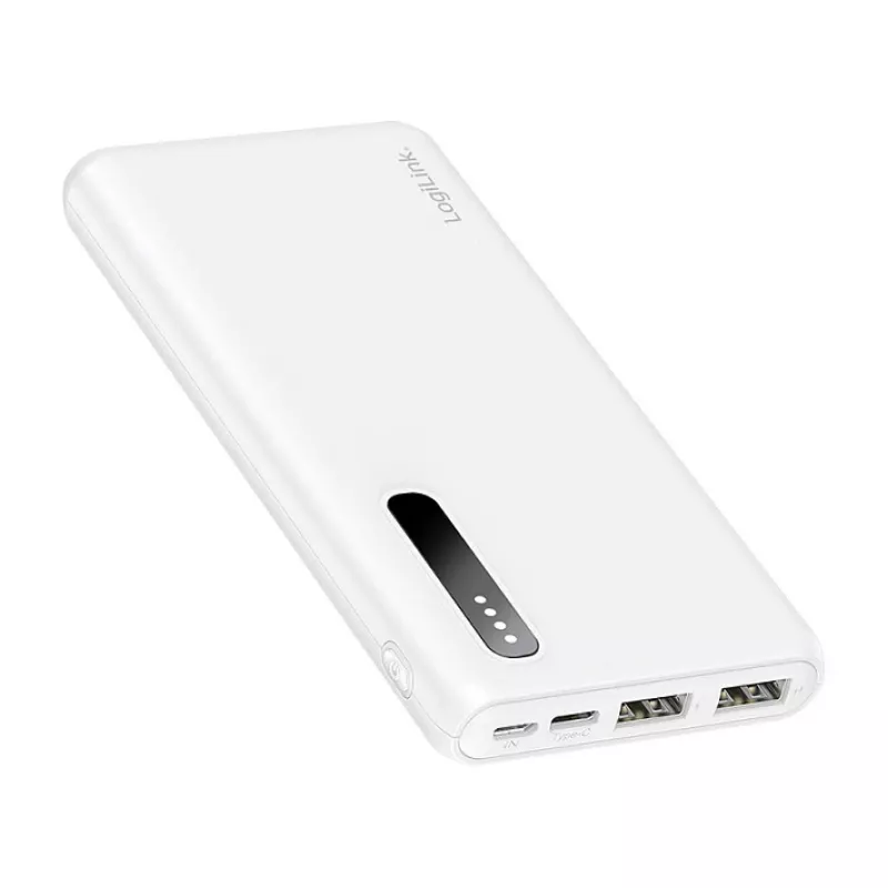 Logilink Mobile Power Bank, LiPo, 8000 mAh, Weiß
