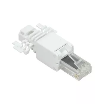 LogiLink Modularer Stecker RJ45 Cat.6A, UTP, werkzeuglos, Weiß