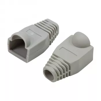 LogiLink Modular RJ45 Plug Cable Boot 6.5mm Grey, 50pcs