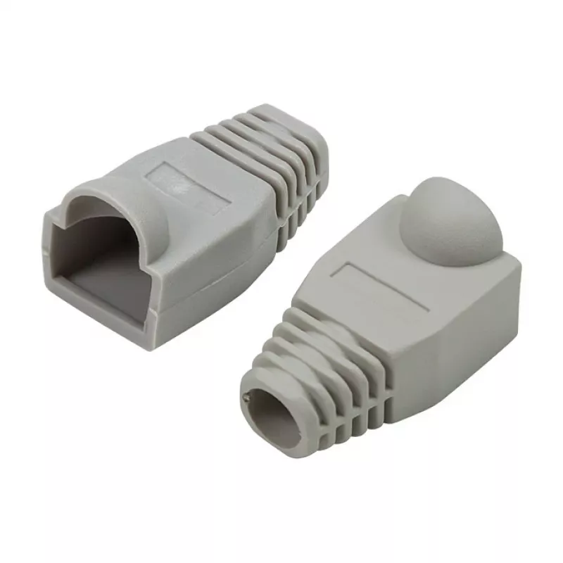 LogiLink Modular RJ45 Plug Cable Boot 6.5mm Grey, 50pcs