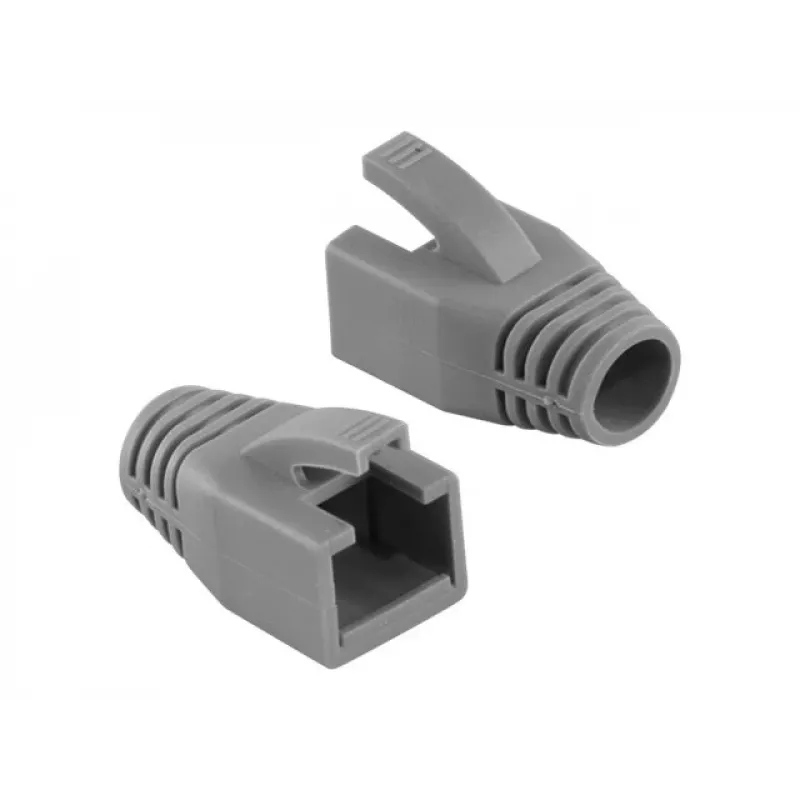 LogiLink MP0035 RJ45 Zugentlastungshülsen, grau, 50er-Pack