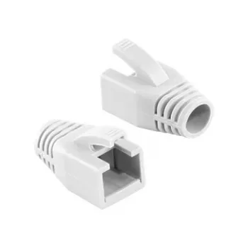 LOGILINK MP0035W RJ45 Plug Cable Boot 8mm Weiß, 50 Stück