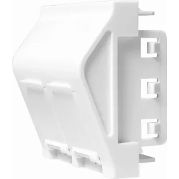 LogiLink NF0012 Unterputz-Wandplatte für 2 Keystone-Module, 45 x 45 mm, Französisches System, Reinweiß