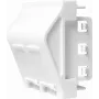 LogiLink NF0012 Unterputz-Wandplatte für 2 Keystone-Module, 45 x 45 mm, Französisches System, Reinweiß