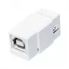LogiLink NK0017 Keystone-Modul USB 2.0 Typ-A Buchse auf Typ-B Buchse, Weiß