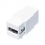 LogiLink NK0017 Keystone-Modul USB 2.0 Typ-A Buchse auf Typ-B Buchse, Weiß