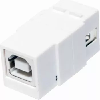 LogiLink NK0017 USB 2.0 A Buchse auf B Buchse Flach Weiß Adapter