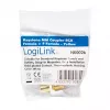 LogiLink NK0026 Keystone RCA Buchse auf F Buchse Kupplungsmodul, Gelb