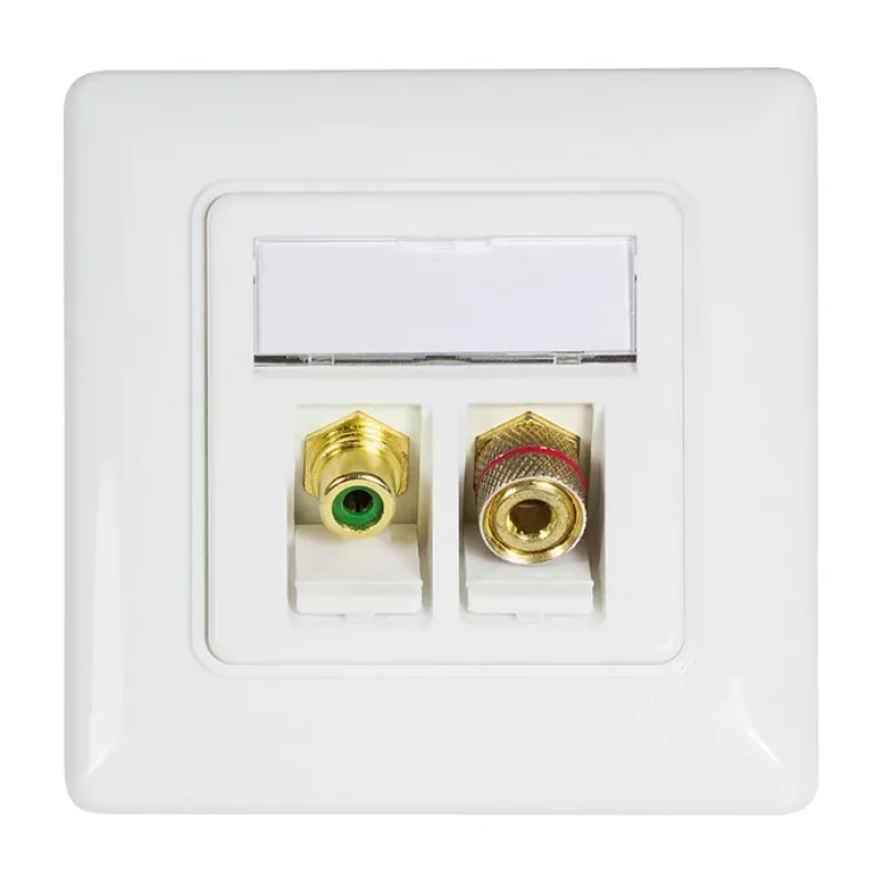 LogiLink NK0026 Keystone RCA Buchse auf F Buchse Kupplungsmodul, Gelb