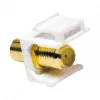 LogiLink NK0026 Keystone RCA Buchse auf F Buchse Kupplungsmodul, Gelb