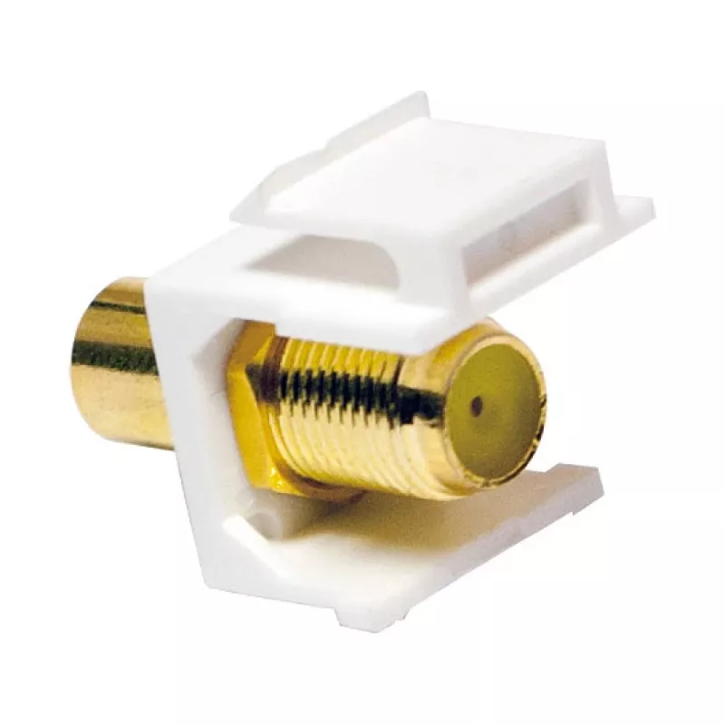 LogiLink NK0026 Keystone RCA Buchse auf F Buchse Kupplungsmodul, Gelb