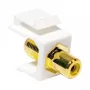 LogiLink NK0026 Keystone RCA Buchse auf F Buchse Kupplungsmodul, Gelb