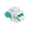 LogiLink NK0031 Keystone LC-Duplex Multimode OM3/OM4 Glasfaser-Koppler, Aqua