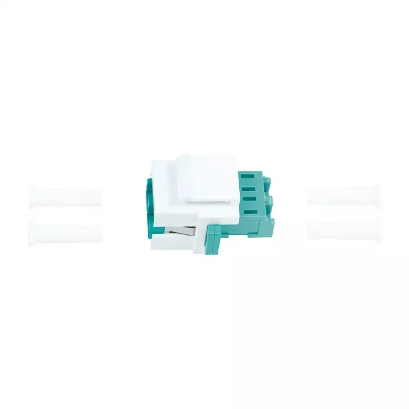 LogiLink NK0031 Keystone LC-Duplex Multimode OM3/OM4 Glasfaser-Koppler, Aqua