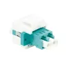 LogiLink NK0031 Keystone LC-Duplex Multimode OM3/OM4 Glasfaser-Koppler, Aqua