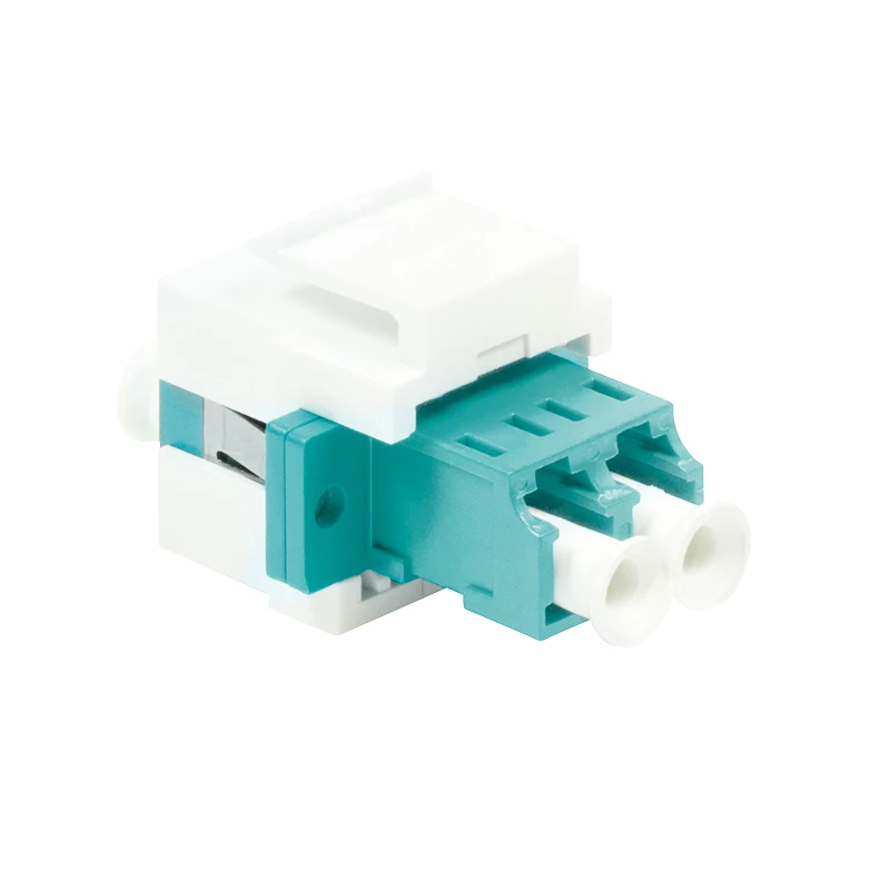 LogiLink NK0031 Keystone LC-Duplex Multimode OM3/OM4 Glasfaser-Koppler, Aqua