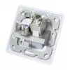 LogiLink NK4020 Keystone Wandanschlussdose, Unterputz, 2 Module, Signalweiß