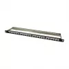 LogiLink NK4040 24-Port geschirmtes Keystone-Patchpanel, 0,5U, Schwarz