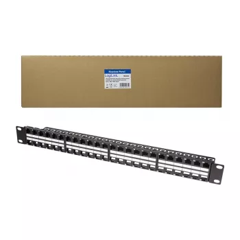 LogiLink NK4045 Keystone Patchpanel 1U 48 Ports ungeschirmt Schwarz