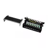 LogiLink NP0017B Patch Panel – 8 Port Cat6 STP, Wand-/Untertischmontage, Schwarz