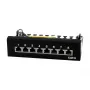 LogiLink NP0017B Patch Panel – 8 Port Cat6 STP, Wand-/Untertischmontage, Schwarz