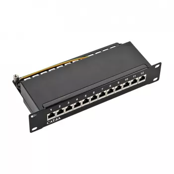 LogiLink NP0052B 12-Port Cat6A STP Patchpanel