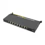 LogiLink NP0064B Desktop Patch Panel, 8 Port Cat6A STP, 0.5 HE, Schwarz