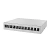 LOGILINK NP0094 Consolidation Point Box 12-Port, Tisch-/Wand-/Hutschienenmontage, Hellgrau