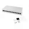 LOGILINK NP0094 Consolidation Point Box 12-Port, Tisch-/Wand-/Hutschienenmontage, Hellgrau