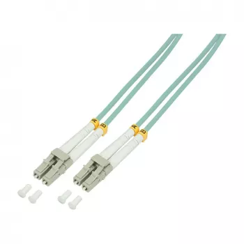 LogiLink OM3 LC/LC Duplex Multimode Glasfaser-Patchkabel 20m Aqua