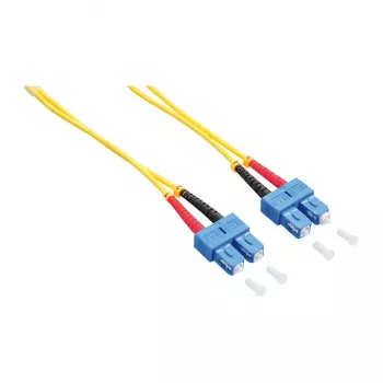 LogiLink OS2 SC/SC Duplex Single-Mode Fiber Patch Cable, 3m, 9/125µm, LSZH, Gelb