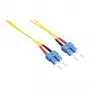 LogiLink OS2 SC/SC Duplex Single-Mode Fiber Patch Cable, 3m, 9/125µm, LSZH, Gelb