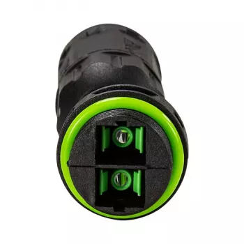 LOGILINK Outdoor Fiber Optic Duplex SC Connector mit 2 Kabelverschraubungen, IP67, Schwarz