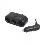 LogiLink PA0038 3-Port Auto-Ladegerät-Splitter mit USB-Anschluss – 12V/5V Stromverteiler für Zigarettenanzünder-Steckdose, Schwarz