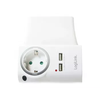 LOGILINK PA0165 USB-A-Ladegerät 10,5 W mit Ladestation (Weiß)