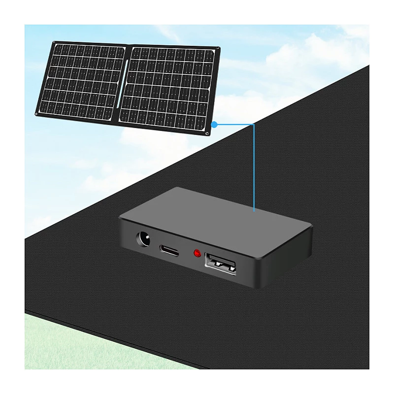 LOGILINK PA0341 Faltbares Solarpanel - 30W, USB-C & USB-A & DC-Ausgang, monokristallin, IPX4 spritzwassergeschützt