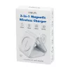 LOGILINK PA0344 Magnetisches Ladegerät 3-in-1 für Apple-Geräte, Weiß, faltbar, MagSafe, 15W