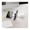 LOGILINK PA0344 Magnetisches Ladegerät 3-in-1 für Apple-Geräte, Weiß, faltbar, MagSafe, 15W