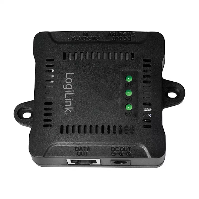 LogiLink POE005 PoE-Splitter, 1-Port Gigabit, 24W max, 5/9/12V DC-Ausgang
