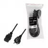 Logilink Netzkabel, CEE 7/7 auf IEC C19, Schwarz, 3 m