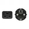 Logilink Netzkabel, CEE 7/7 auf IEC C19, Schwarz, 3 m