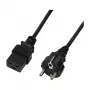 Logilink Netzkabel, CEE 7/7 auf IEC C19, Schwarz, 3 m