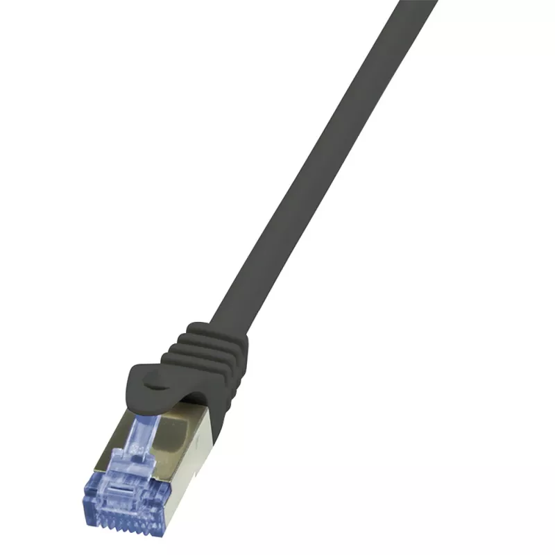 LogiLink PrimeLine Cat.6A S/FTP PIMF Patchkabel, 0,25 m, Schwarz CQ3013S